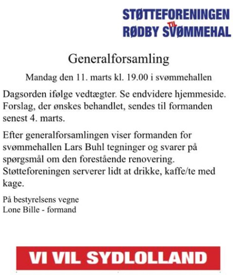 20190311 Generalforsamling Stoetteforeningen til Roedby Svoemmehal